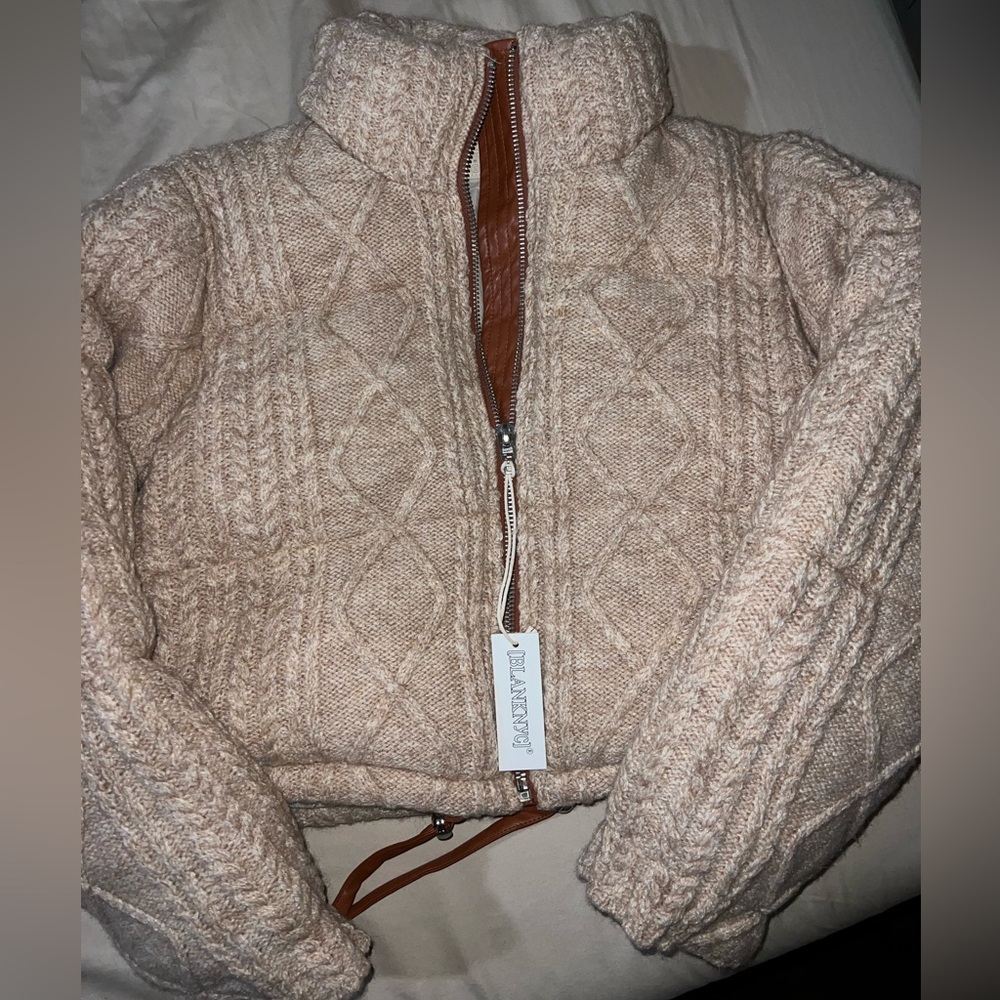 BLANKNYC cable knit winter jacket from Anthropologie **NWT**